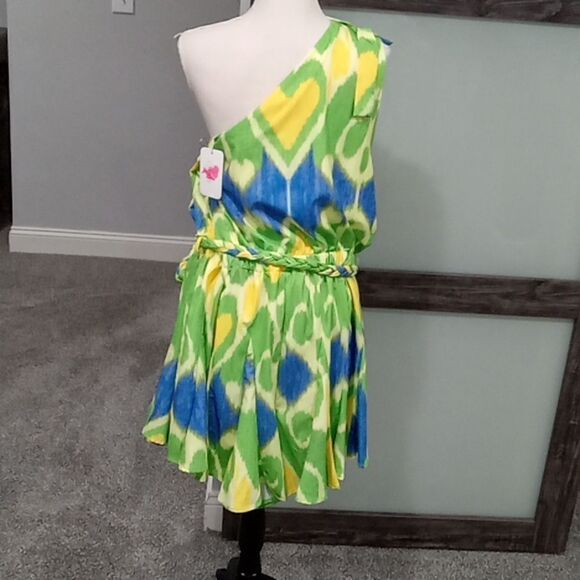 L'Atiste By Amy 1 shoulder short jumpsuit w braided belt size 4X NWT - Picture 4 of 4